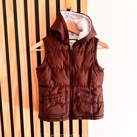Girls Chocolate Brown Puffer Vest by Cherokee (7/8) - Picture 1 of 3